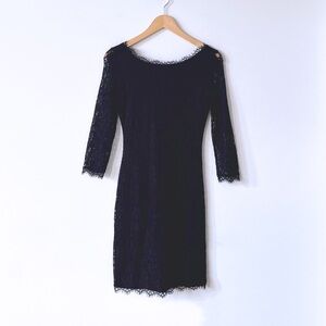 Aritzia Babaton Rafael Black Lace Floral Slim Fit Midi Dress Size 0 Cocktail